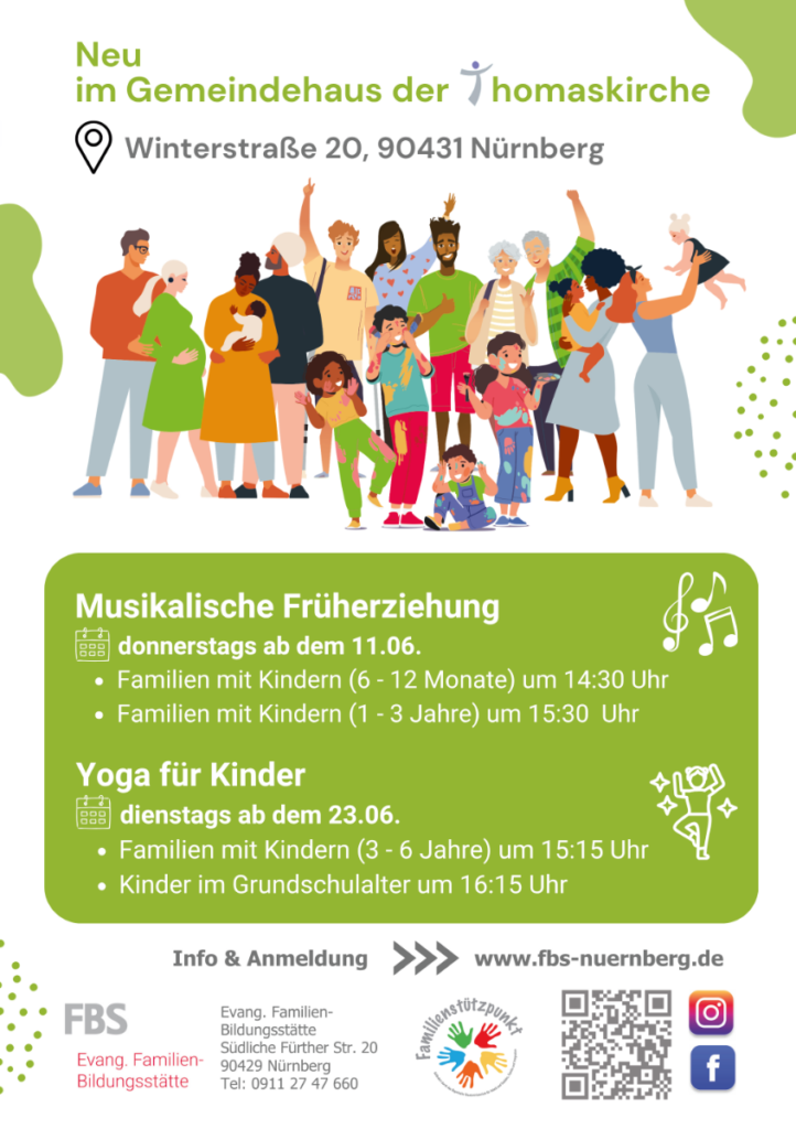 Angebote der Evangellischen Familienbildungsstätte im Gemeindehaus der Thomaskirche